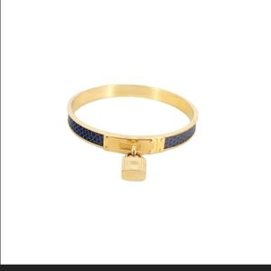 Hermes -Blue  Kelly H Lock - Cadena Charm Bracelet